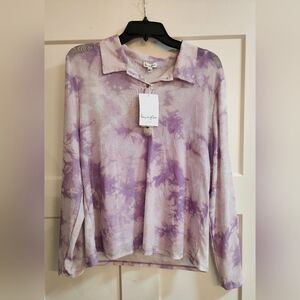 Love, Fire. Sheer long sleeve blouse with tank. Size 1X. Nwt